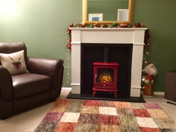 Welcome fire in the lounge